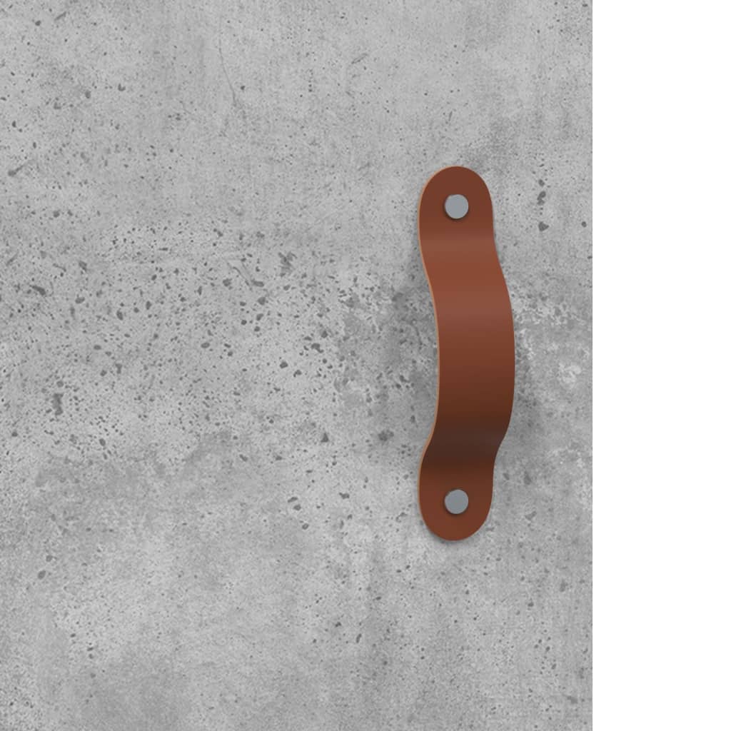 Armadietti a Parete 2 pz Grigio Cemento in Legno Multistrato