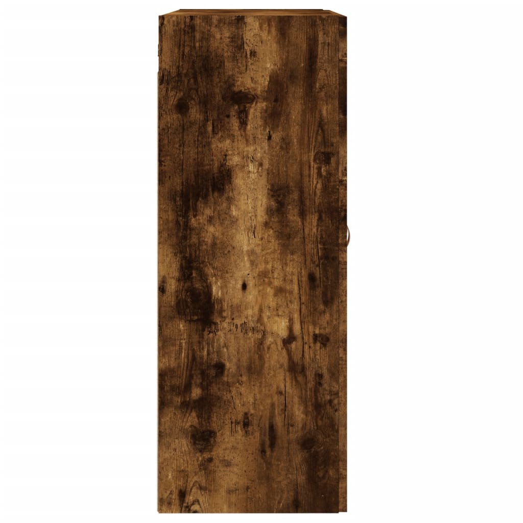 Armadietti a Parete 2 pz Rovere Fumo in Legno Multistrato