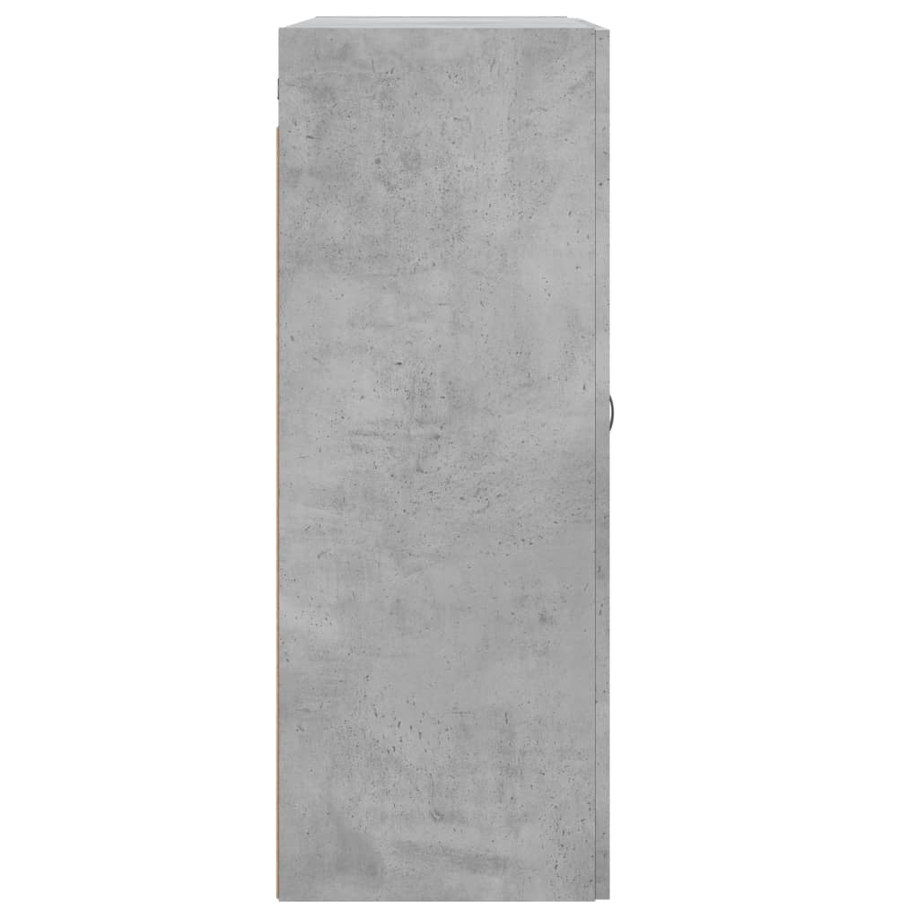 Armadietti a Parete 2 pz Grigio Cemento in Legno Multistrato