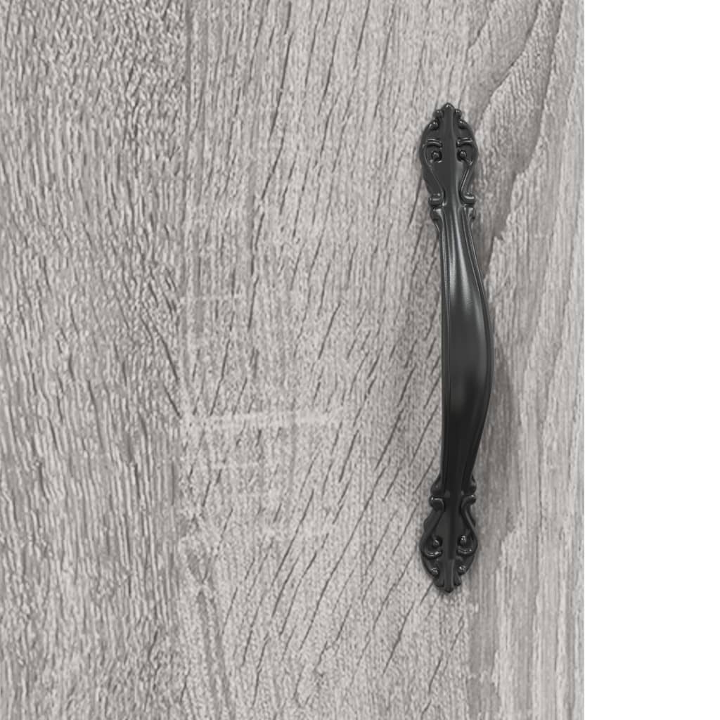 Armadietti a Parete 2 pz Grigio Sonoma in Legno Multistrato