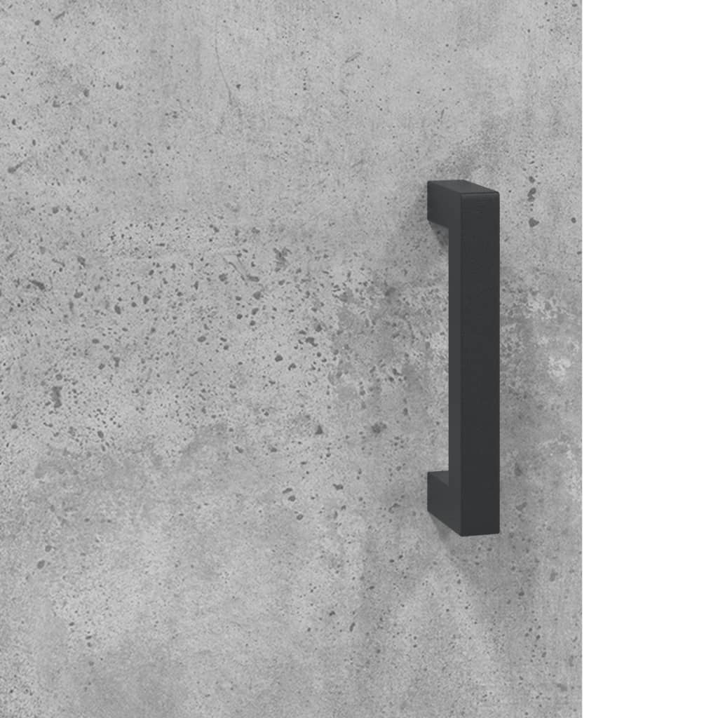 Armadietti a Parete 2 pz Grigio Cemento in Legno Multistrato
