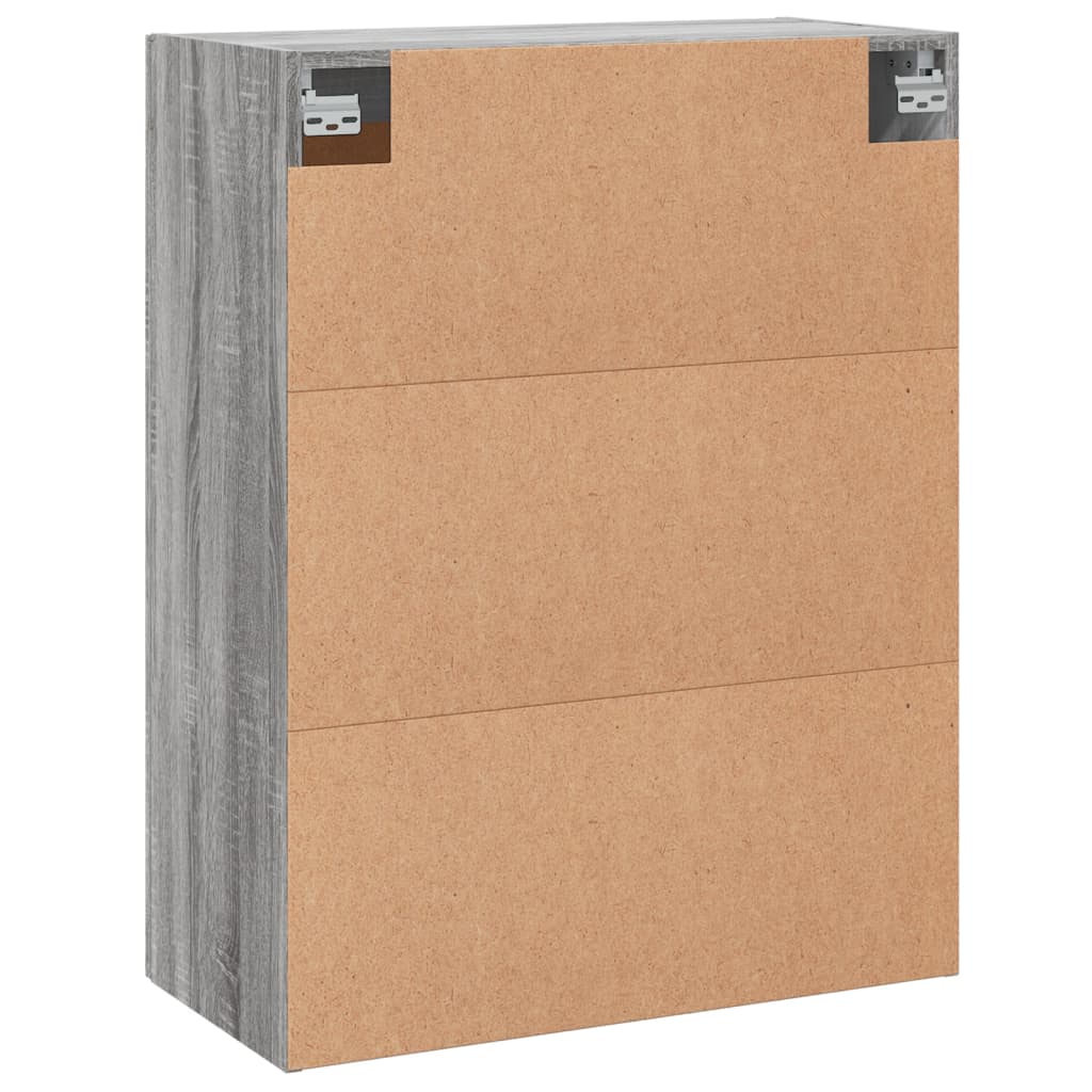 Armadietti a Parete 2 pz Grigio Sonoma in Legno Multistrato
