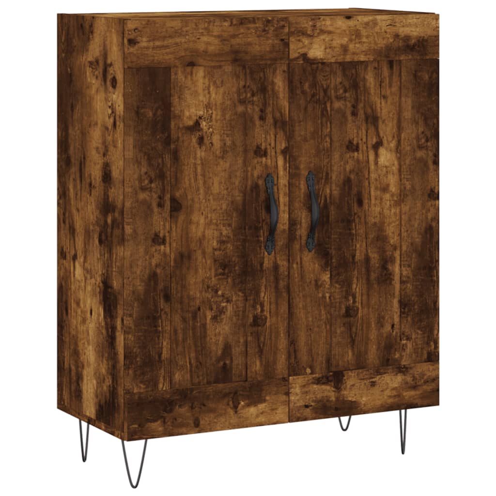 Credenza Rovere Fumo 69,5x34x180 cm in Legno Multistrato