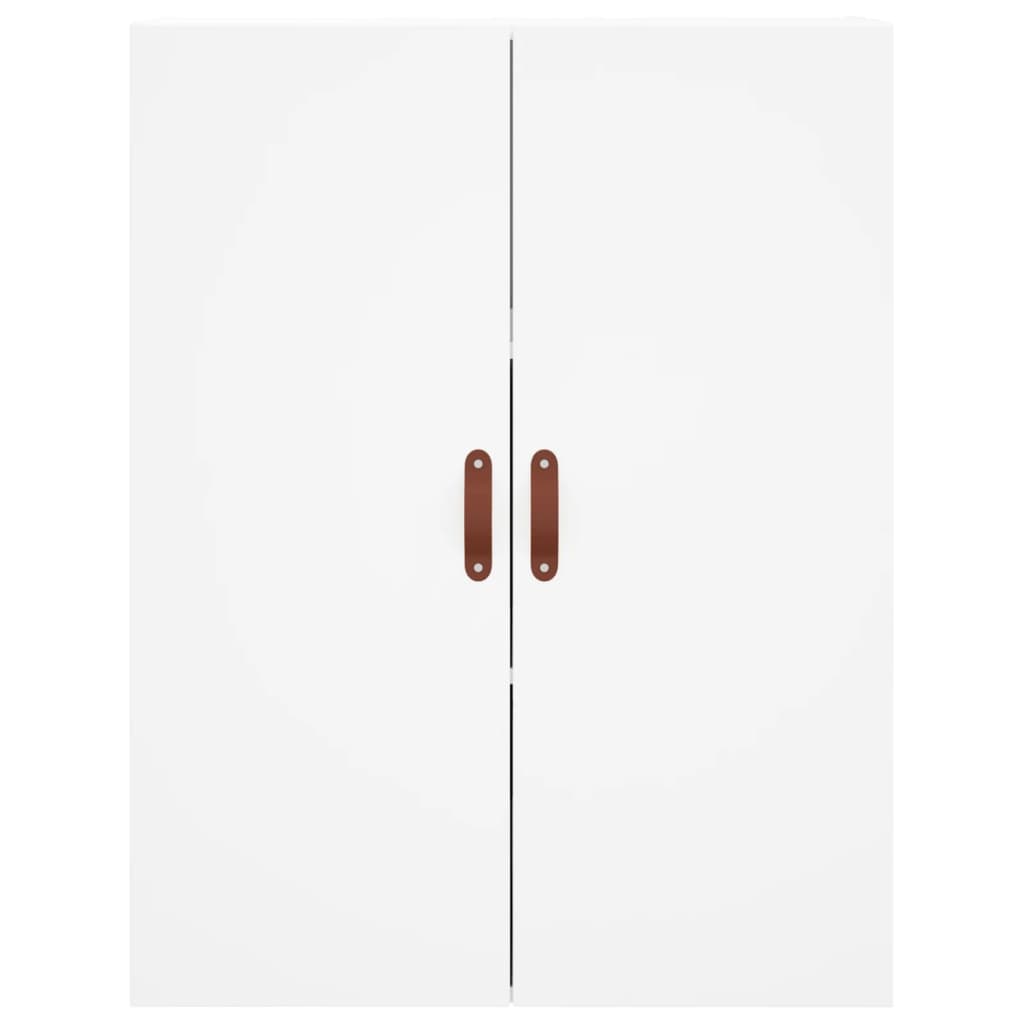 Credenza Bianca 69,5x34x180 cm in Legno Multistrato