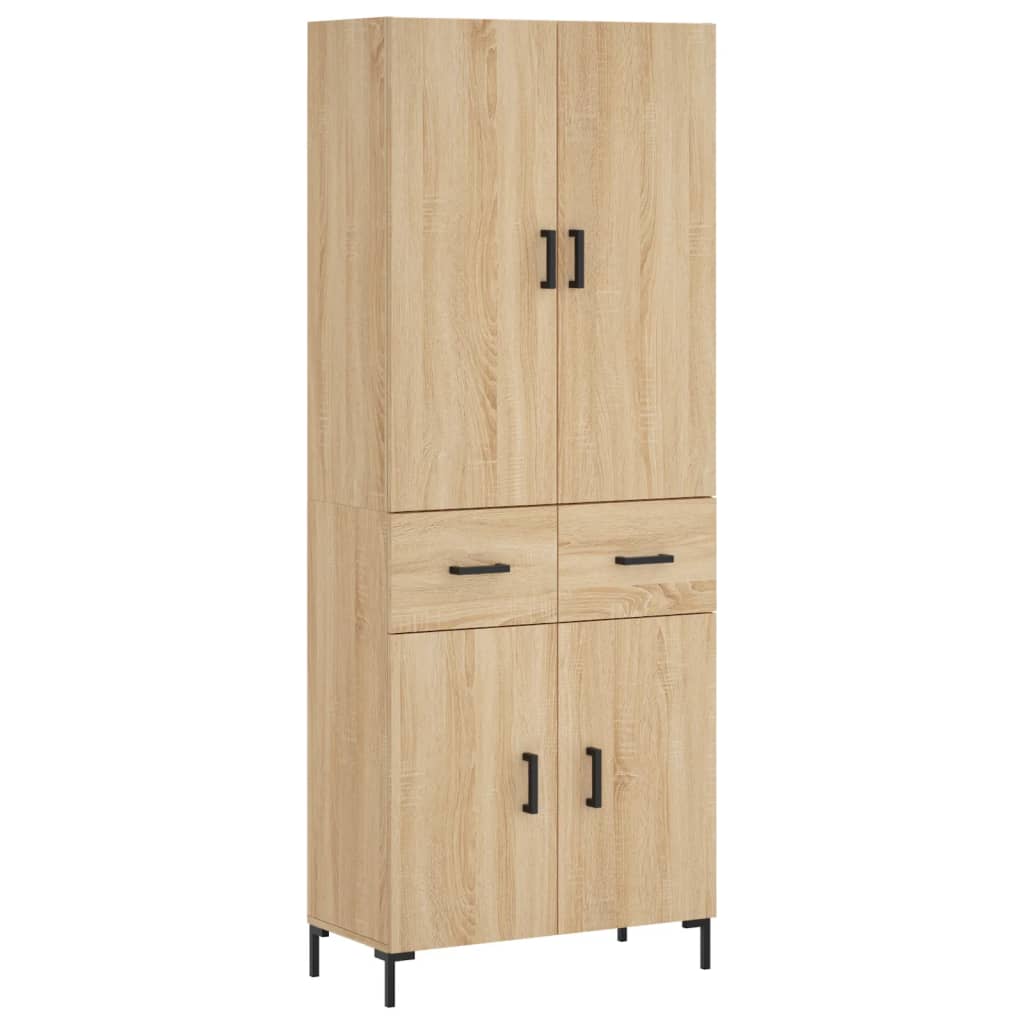 Credenza Rovere Sonoma 69,5x34x180 cm in Legno Multistrato