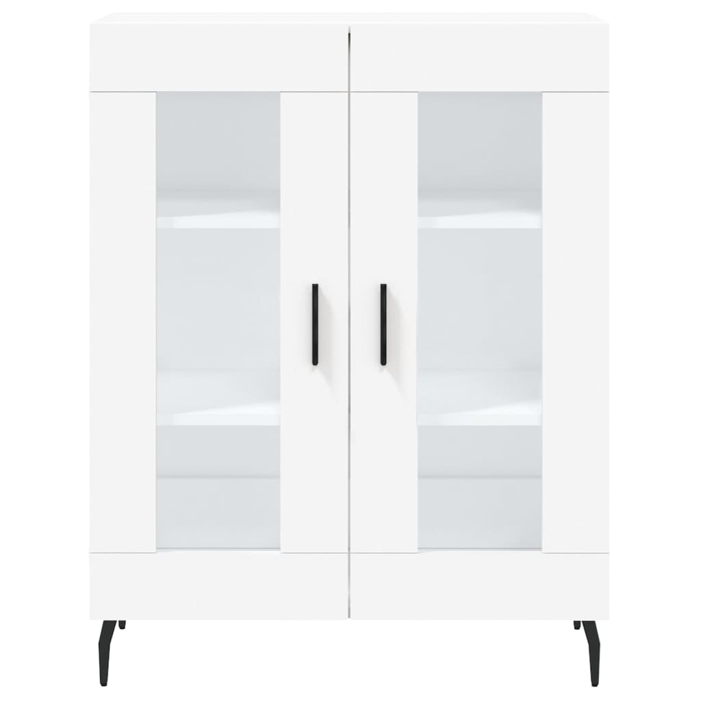 Credenza Bianca 69,5x34x180 cm in Legno Multistrato - homemem39