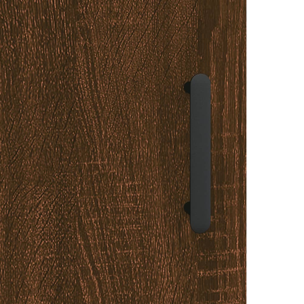 Credenza Rovere Marrone 69,5x34x180 cm in Legno Multistrato - homemem39