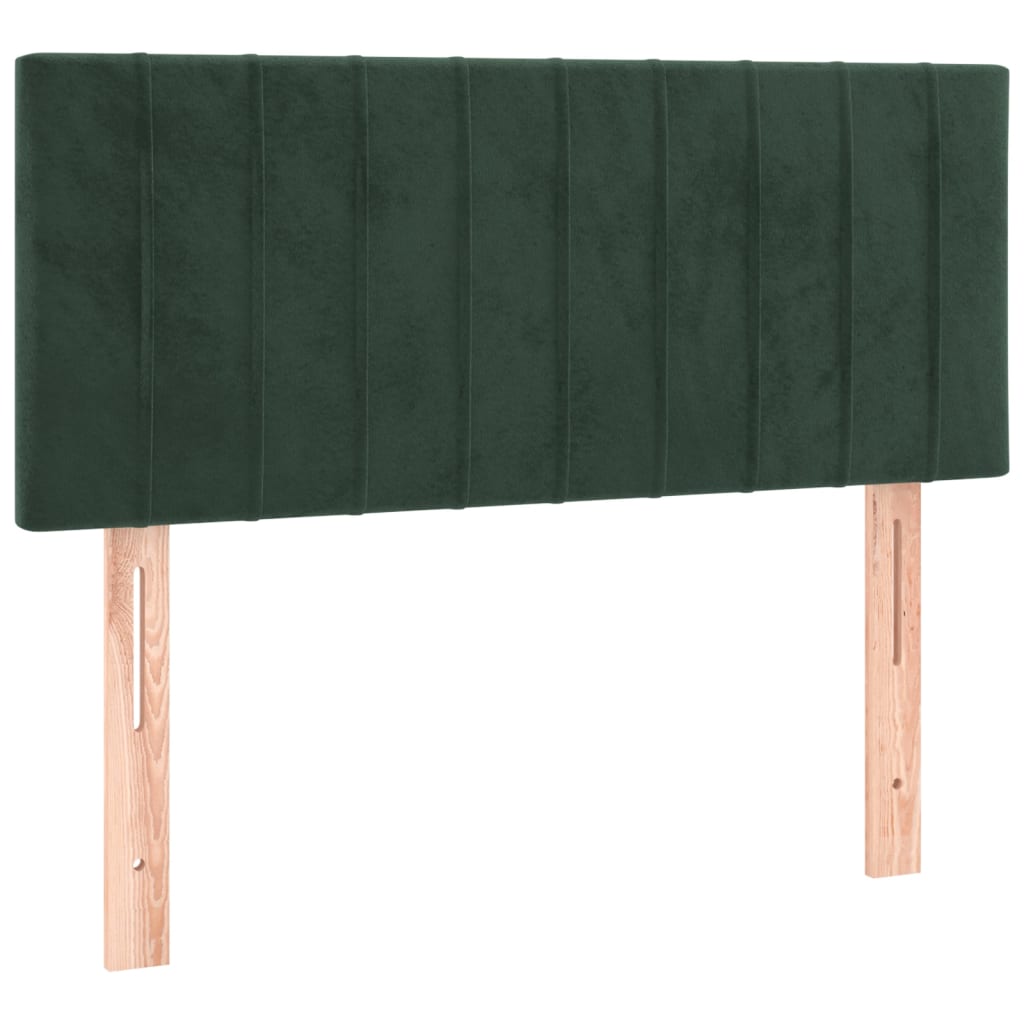 Giroletto a Molle con Materasso Verde Scuro 100x200 cm Velluto