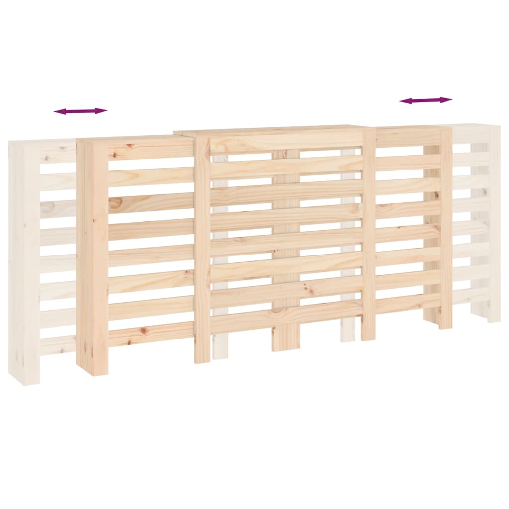 Copertura Termosifone 210x21x85 cm in Legno Massello di Pino - homemem39