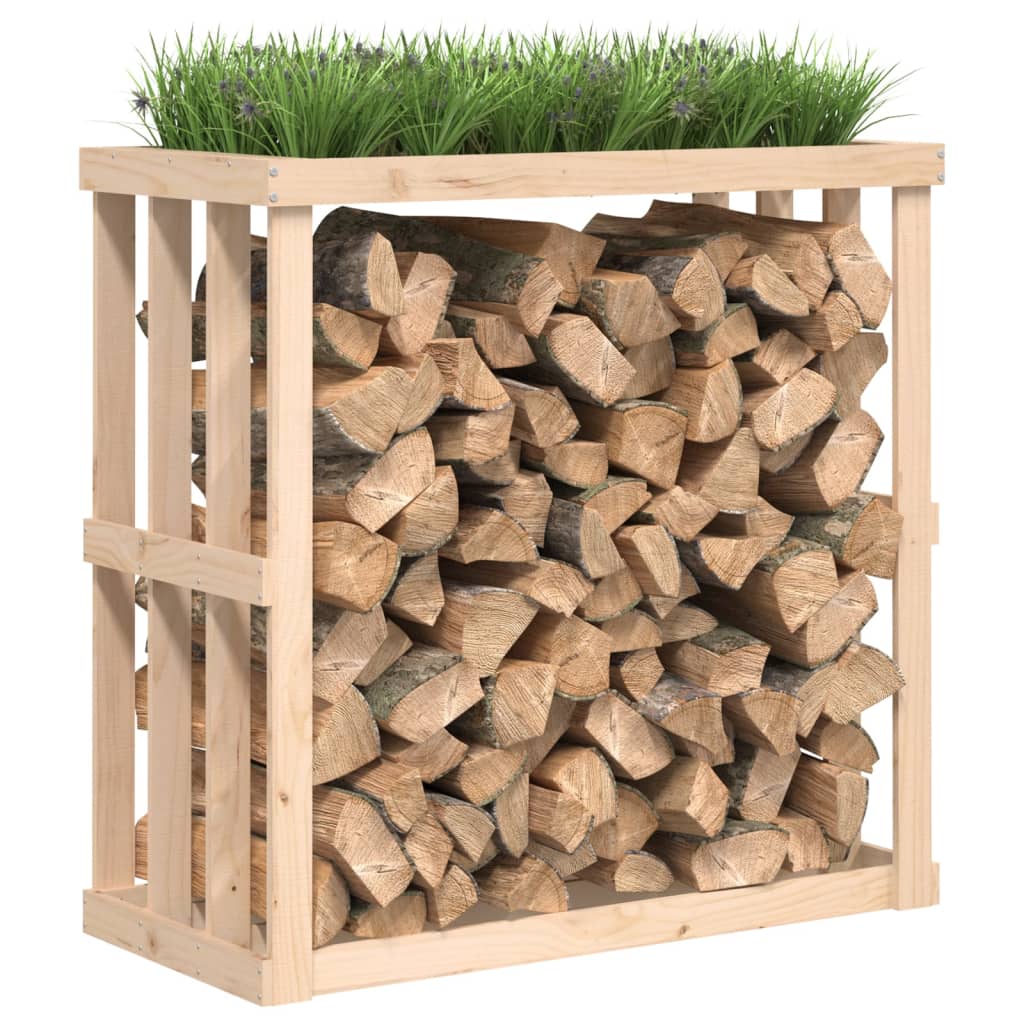 Portaceppi da Esterno 108x52x106 cm Legno Massello Pino - homemem39