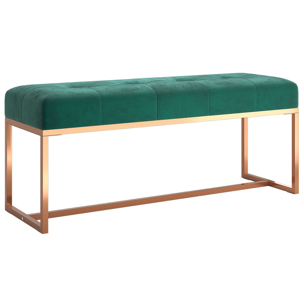 Panca Verde Scuro 110x36x45 cm in Velluto - homemem39