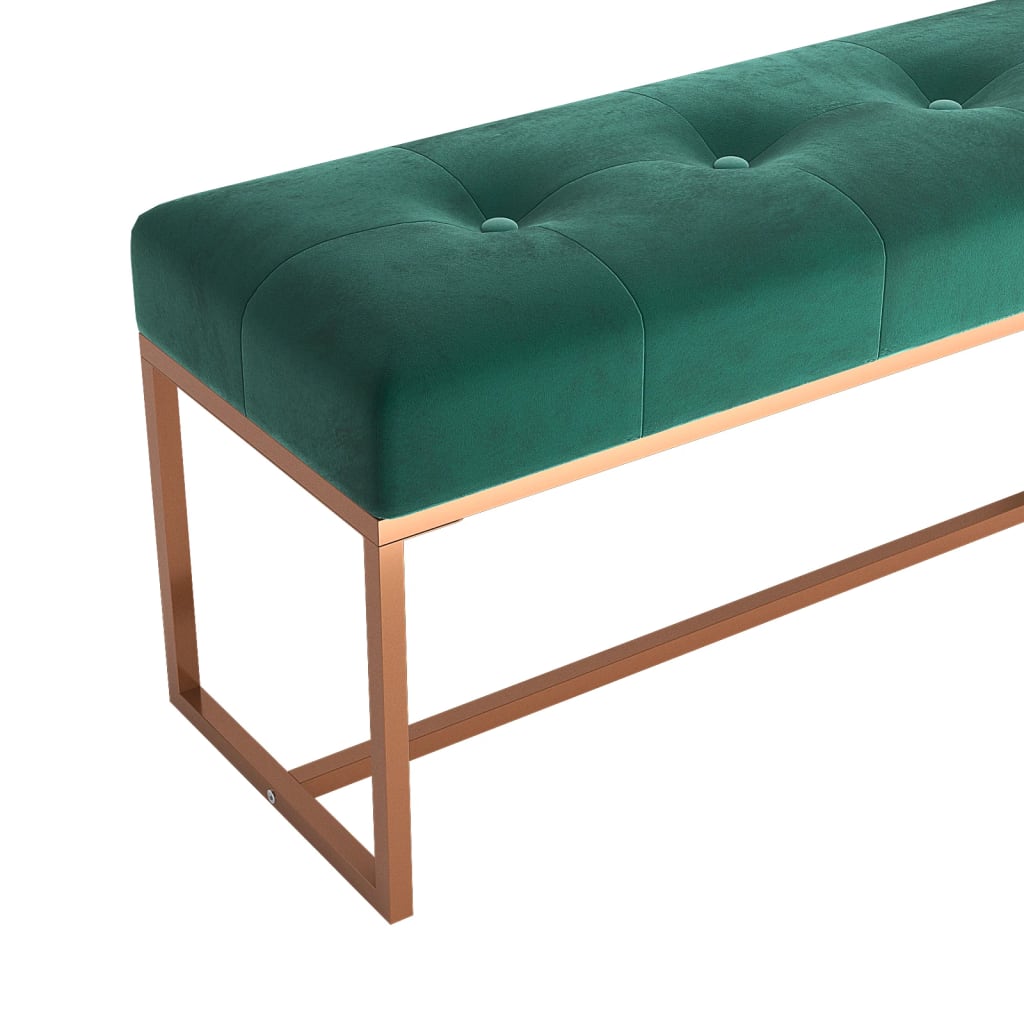 Panca Verde Scuro 110x36x45 cm in Velluto - homemem39