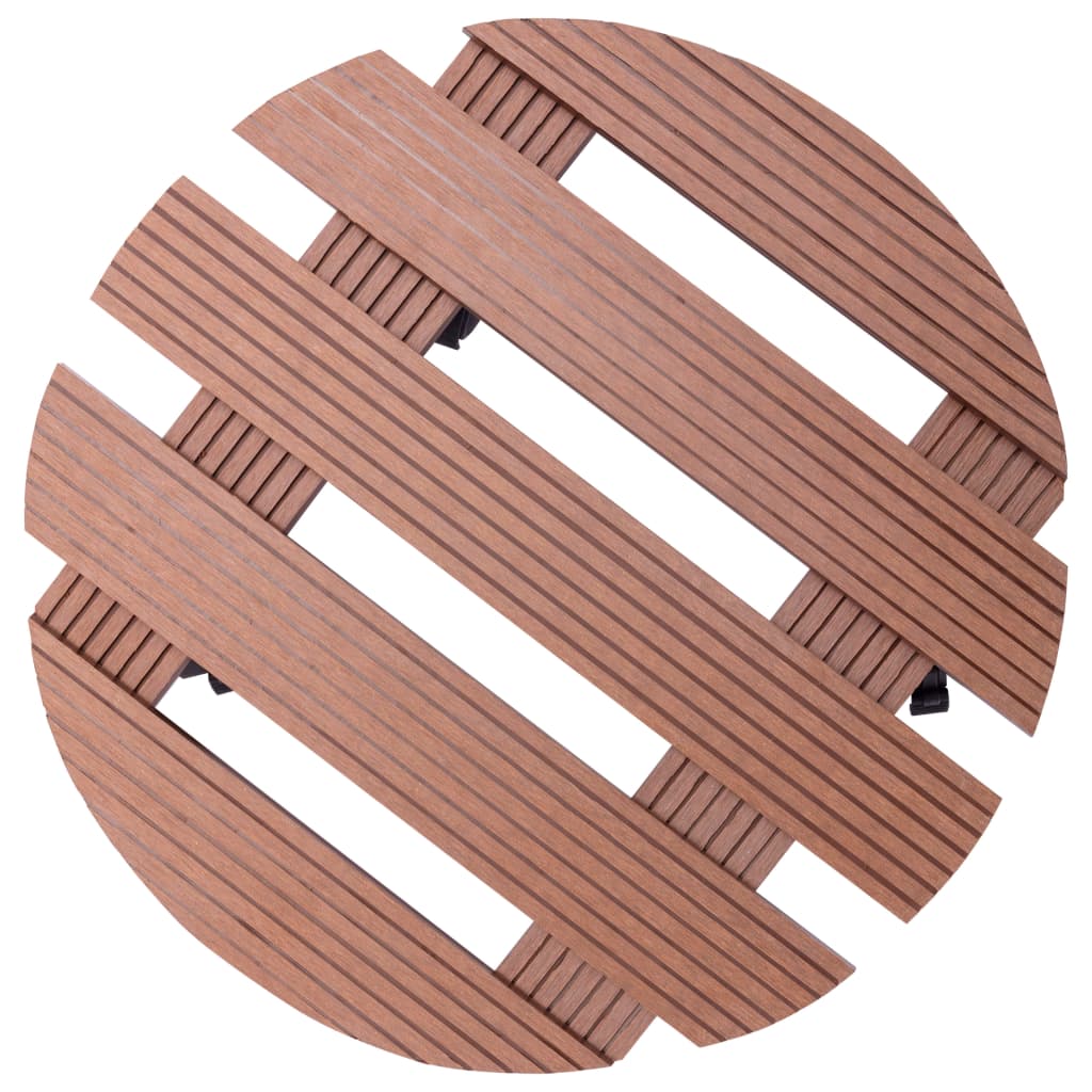 Carrelli Porta Piante 4 pz Marroni Ø30x7,5 cm WPC - homemem39