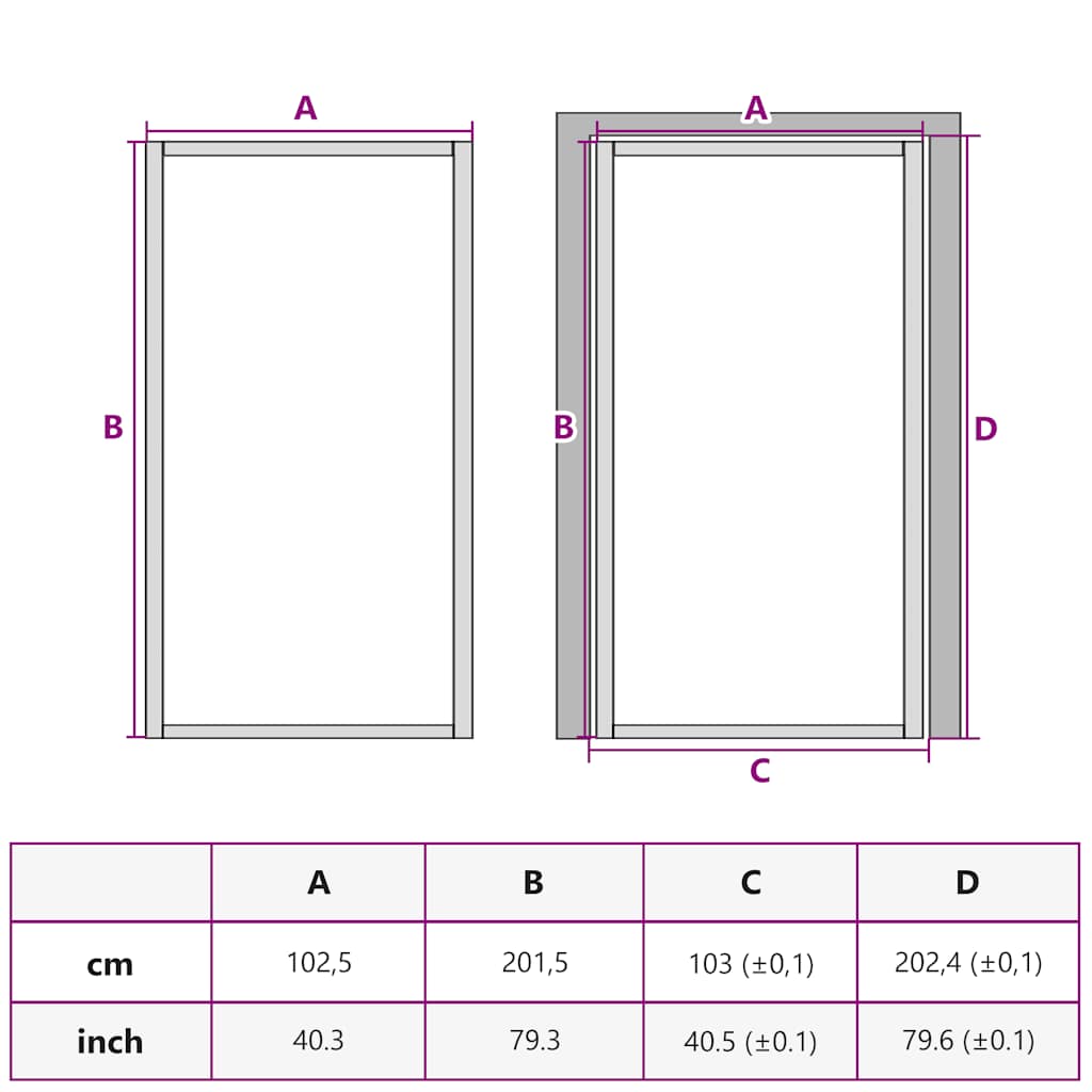 Porta Interna 102,5x201,5 cm Nero Opaco in Vetro e Alluminio - homemem39