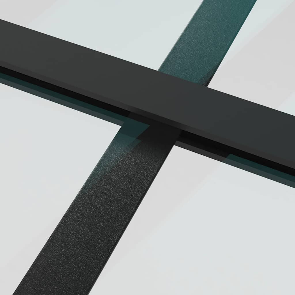 Porta Interna 102,5x201,5 cm Nero Opaco in Vetro e Alluminio - homemem39
