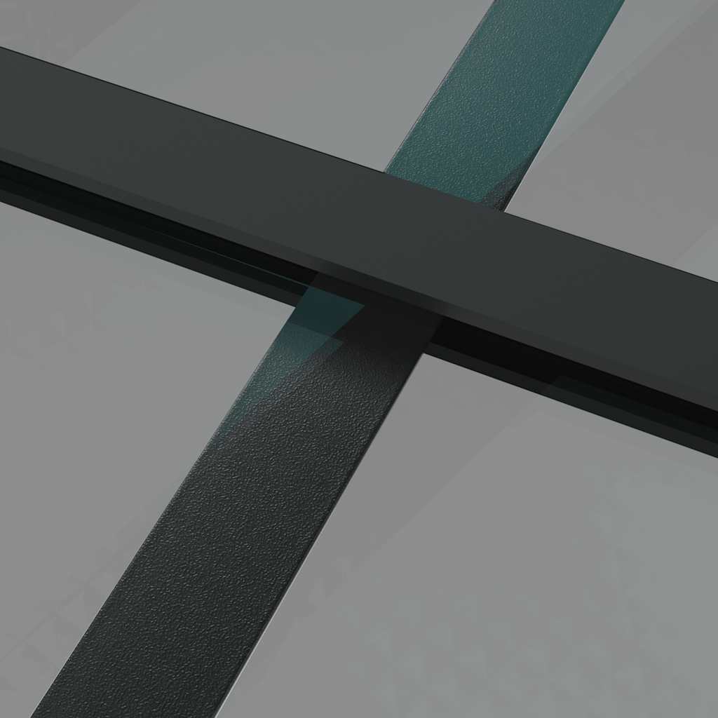 Porta Interna 102,5x201,5 cm Nera in Vetro ESG e Alluminio - homemem39