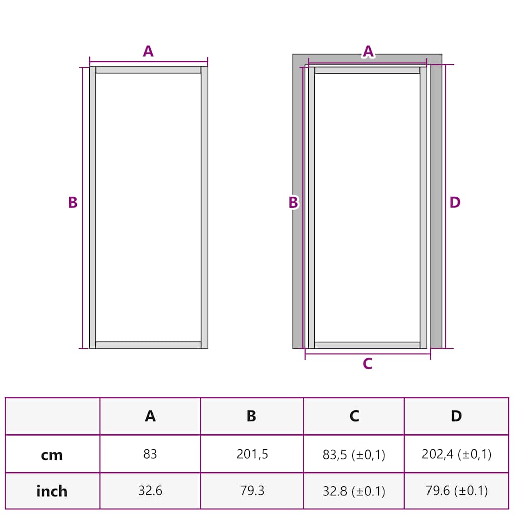 Porta Interna 83x201,5 cm Bianco Opaco Vetro e Alluminio | homemem39