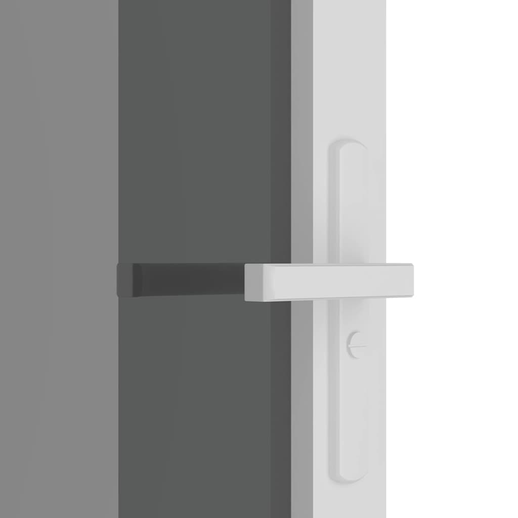 Porta Interna 102,5x201,5 cm Bianca in Vetro ESG e Alluminio - homemem39