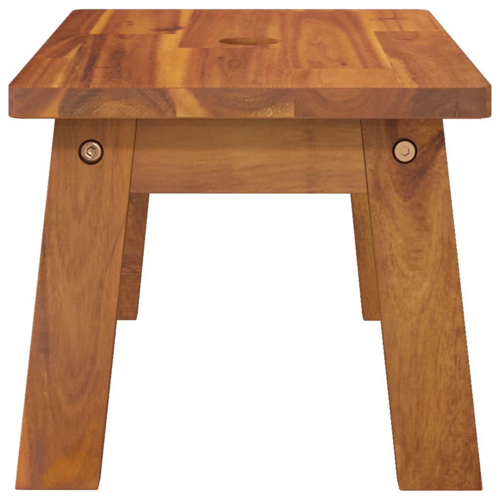 Sgabello 38x26x22 cm in Legno Massello di Acacia - homemem39