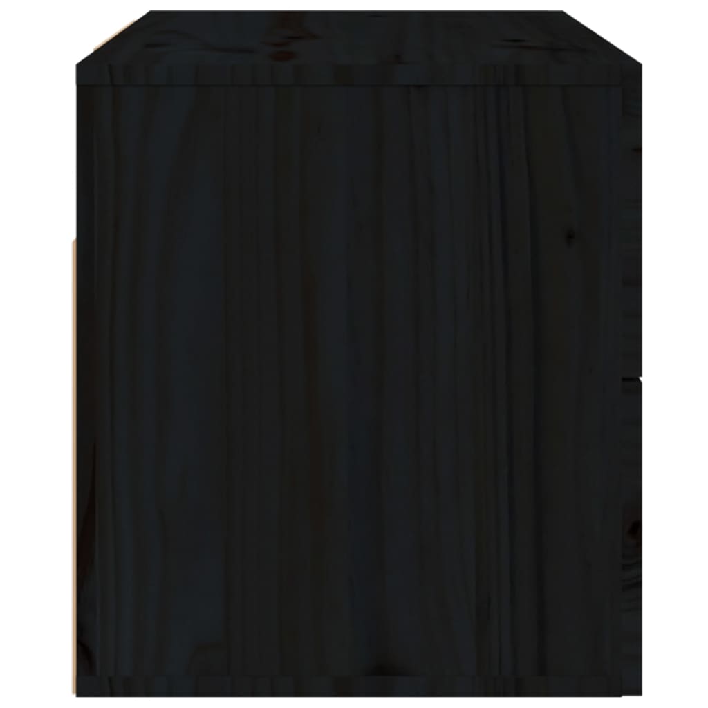 Comodino a Muro Nero 50x36x40 cm - homemem39