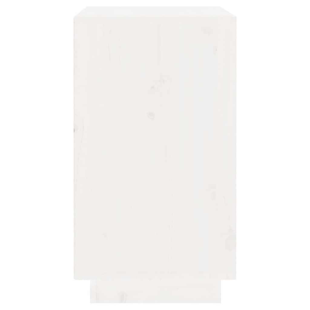 Portabottiglie Bianco 55,5x34x61 cm in Legno Massello di Pino