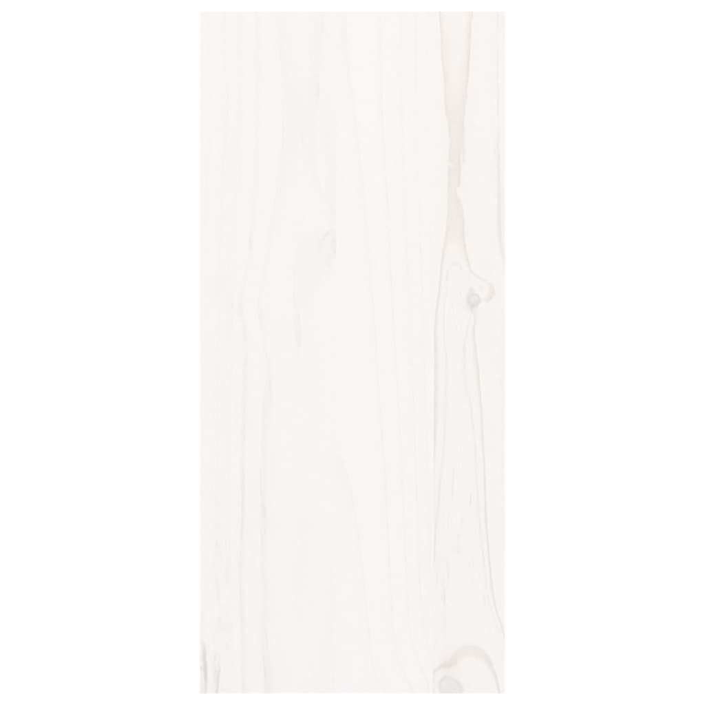 Portabottiglie Bianco 56x25x56 cm in Legno Massello di Pino
