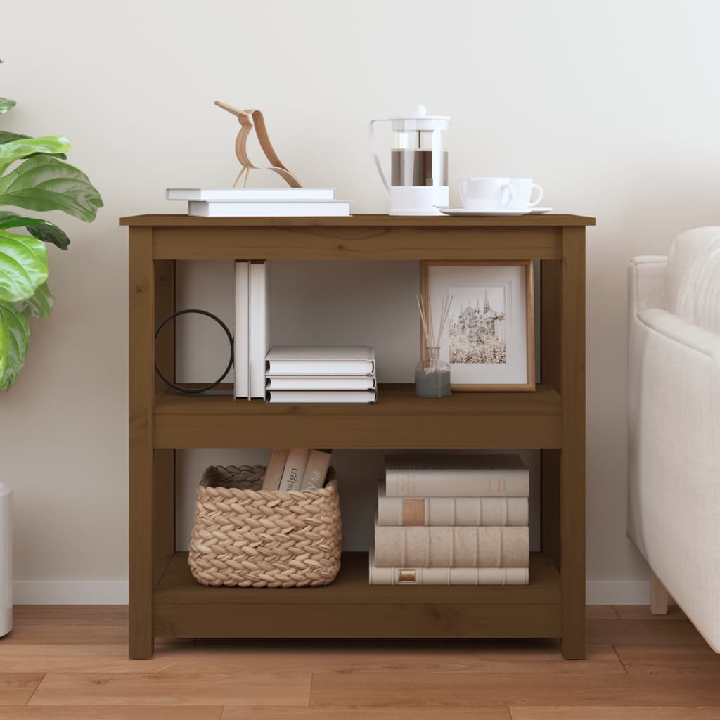 Tavolo Consolle ambra 80x40x74 cm in Legno Massello di Pino - homemem39