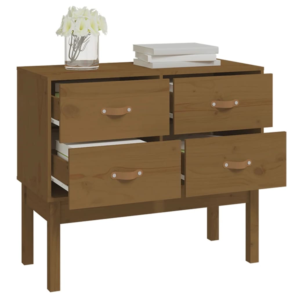 Tavolo Consolle Ambra 90x40x78 cm in Legno Massello di Pino - homemem39