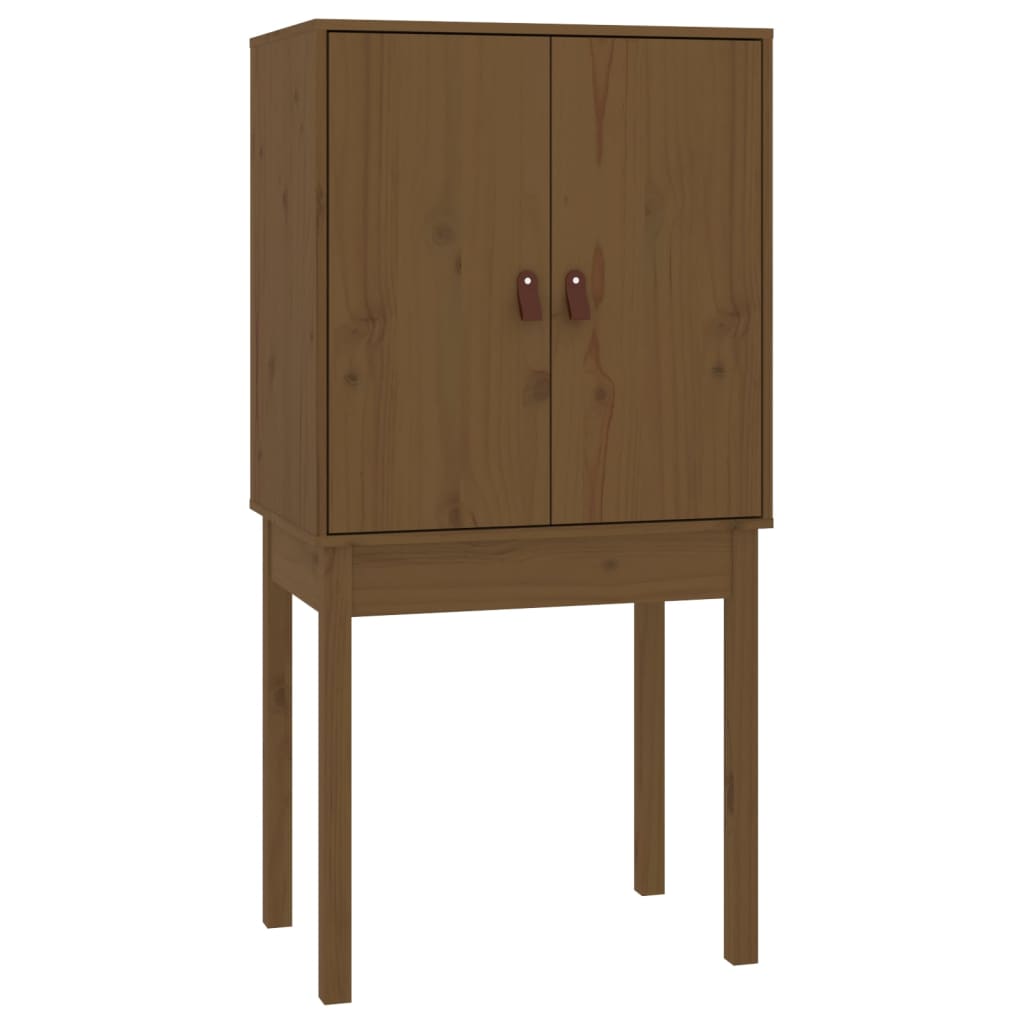 Credenza Marrone Ambra 60x40x120 cm in Legno Massello di Pino - homemem39