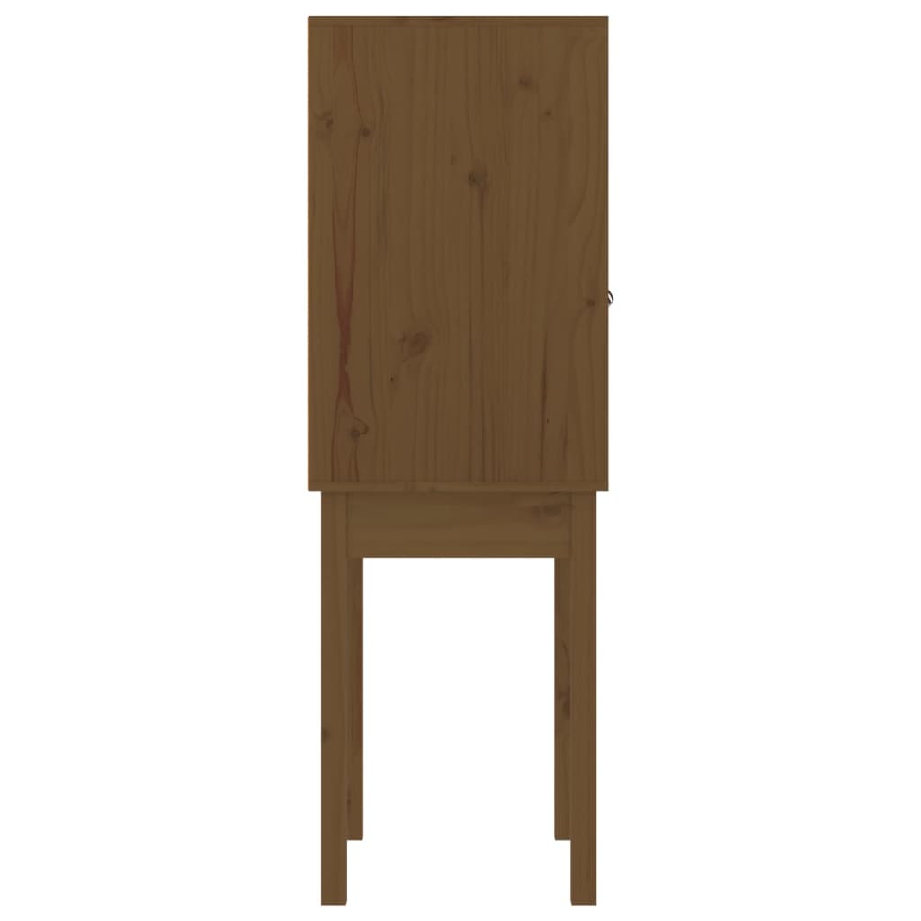 Credenza Marrone Ambra 60x40x120 cm in Legno Massello di Pino - homemem39