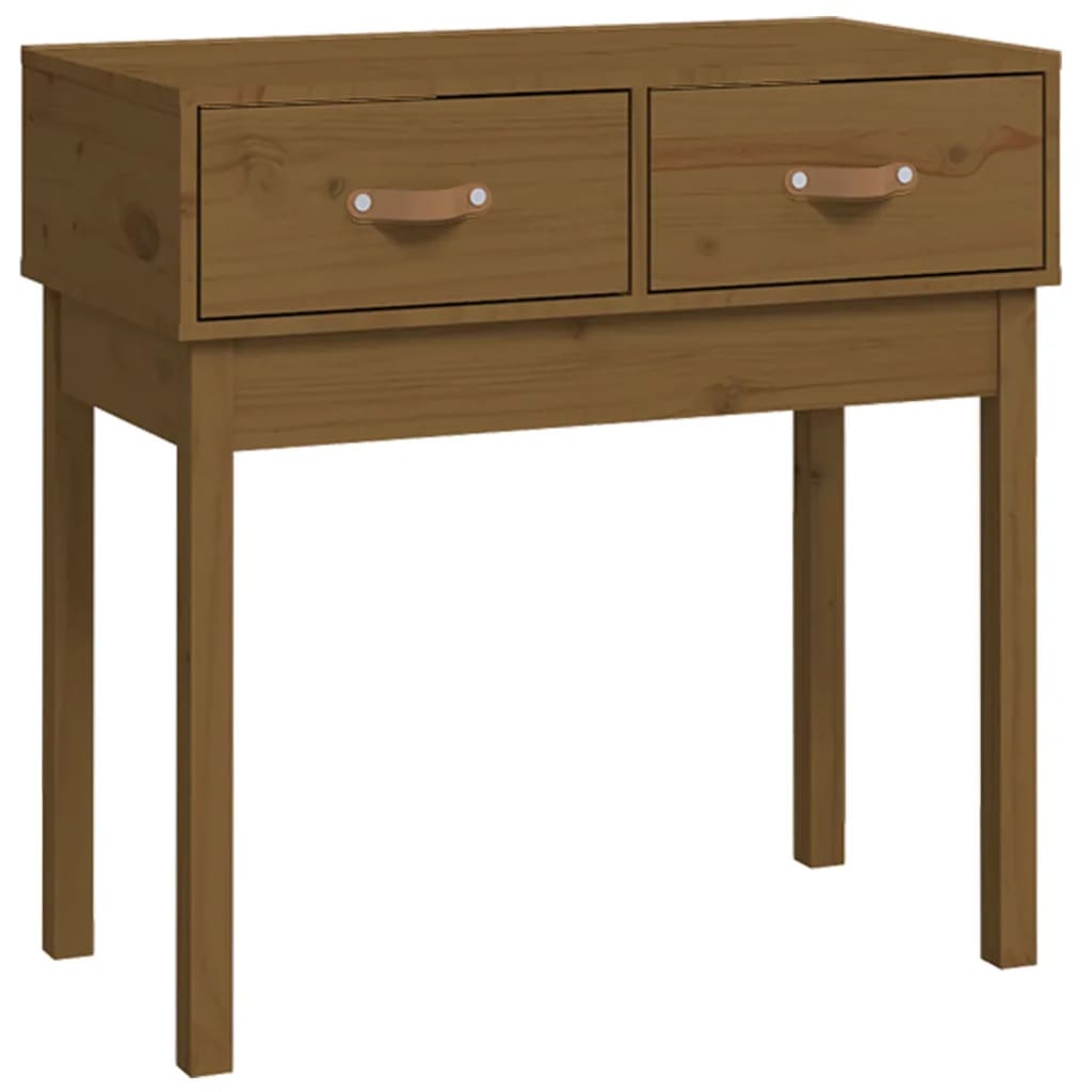 Tavolo Consolle Ambra 76,5x40x75 cm in Legno Massello di Pino - homemem39