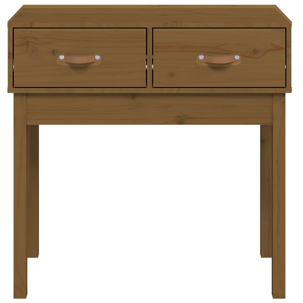 Tavolo Consolle Ambra 76,5x40x75 cm in Legno Massello di Pino - homemem39