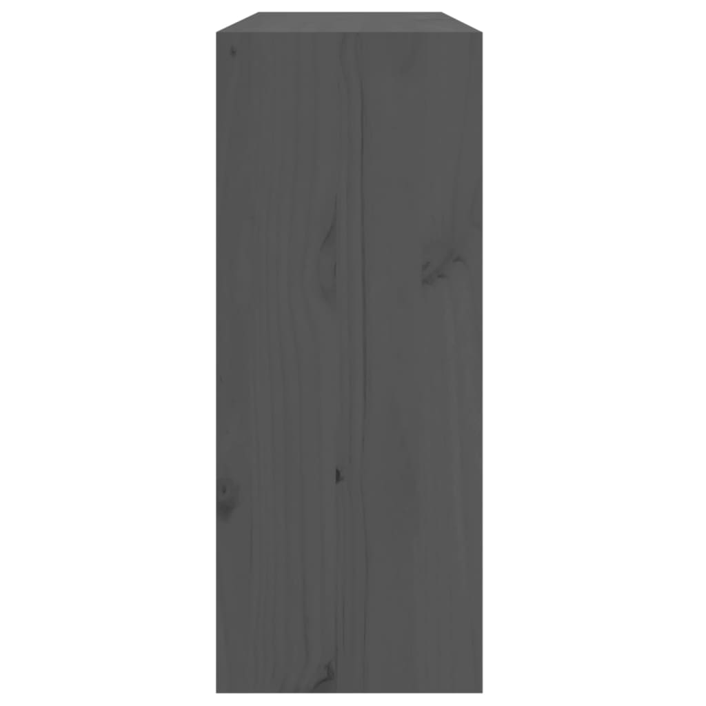 Portabottiglie Grigio 62x25x62 cm in Legno Massello di Pino - homemem39