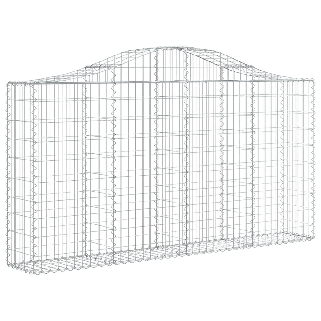 Cesti Gabbioni ad Arco 12 pz 200x30x100/120 cm Ferro Zincato - homemem39