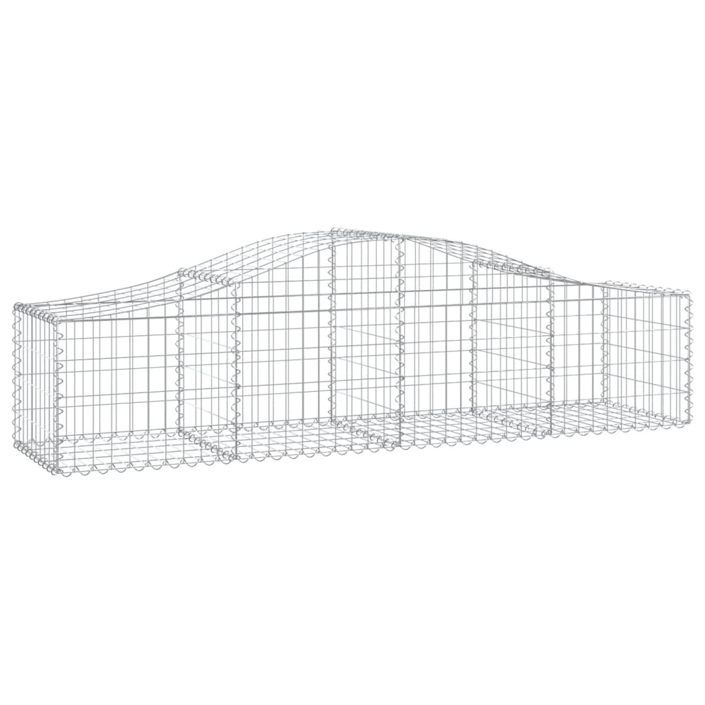 Cesti Gabbioni ad Arco 5 pz 200x50x40/60 cm Ferro Zincato | homemem39