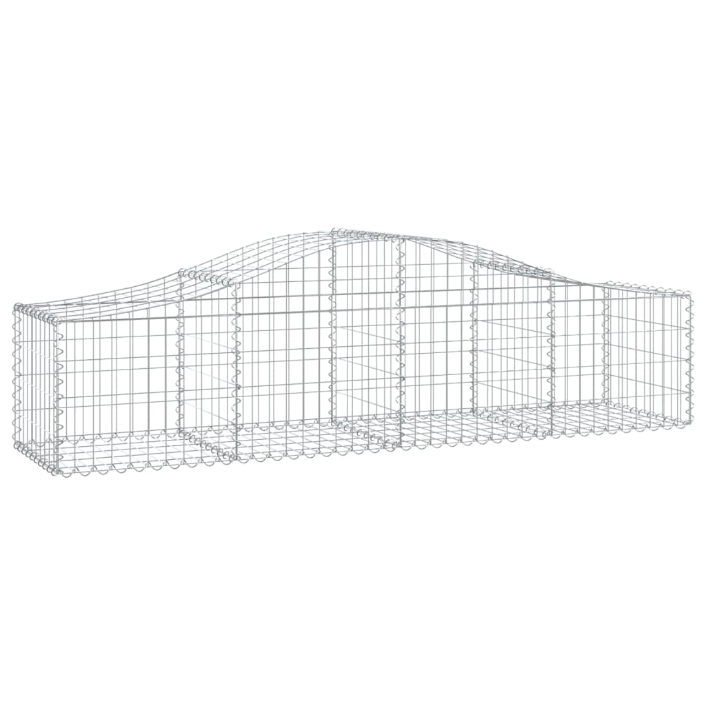 Cesti Gabbioni ad Arco 11 pz 200x50x40/60 cm Ferro Zincato | homemem39