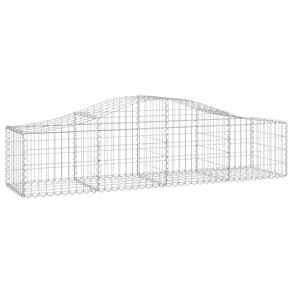 Cesti Gabbioni ad Arco 14 pz 200x50x40/60 cm Ferro Zincato | homemem39