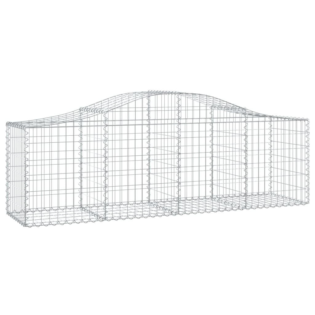 Cesti Gabbioni ad Arco 5 pz 200x50x60/80 cm Ferro Zincato | homemem39
