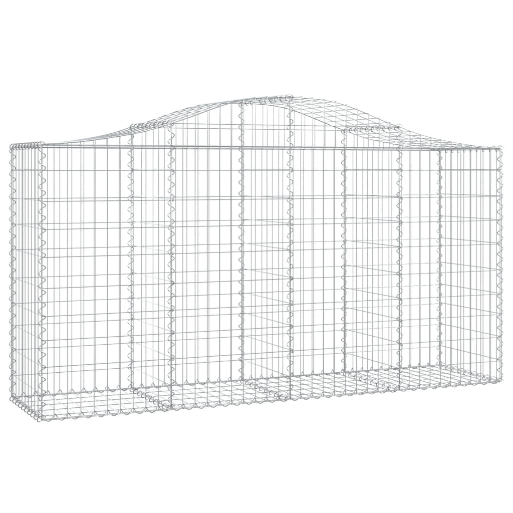 Cesti Gabbioni ad Arco 4 pz 200x50x100/120 cm Ferro Zincato | homemem39