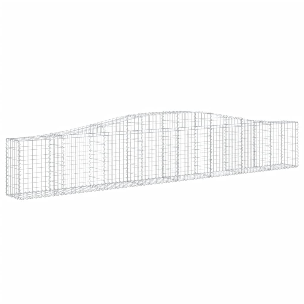 Cesti Gabbioni ad Arco 4 pz 400x30x60/80 cm Ferro Zincato - homemem39
