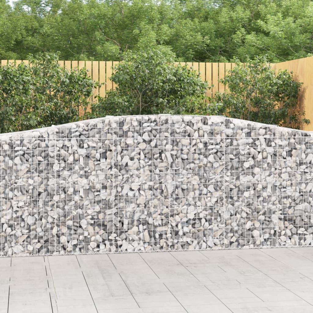 Cesti Gabbioni ad Arco 6 pz 400x50x100/120 cm Ferro Zincato - homemem39