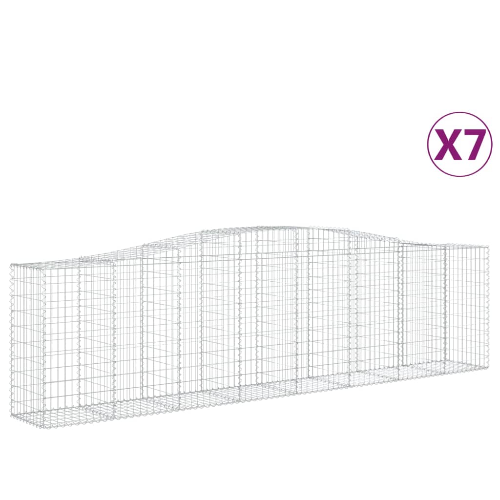 Cesti Gabbioni ad Arco 7 pz 400x50x100/120 cm Ferro Zincato - homemem39