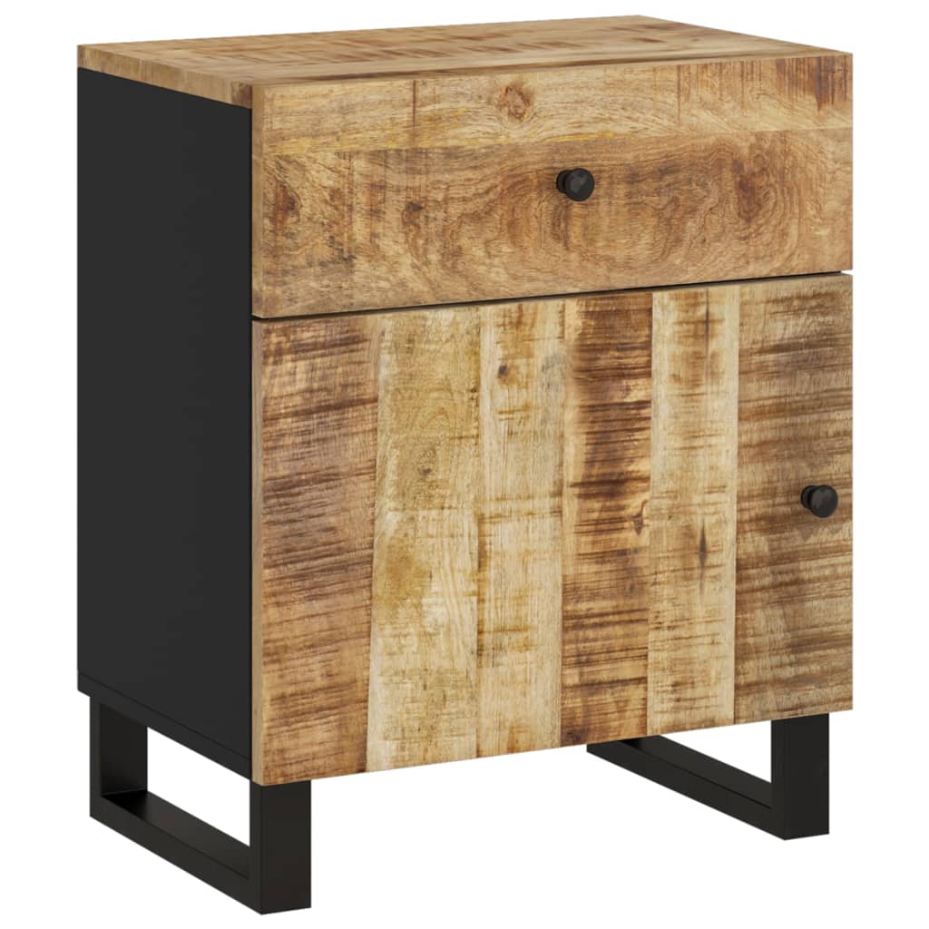 Comodino 50x33x60cm Legno Massello di Mango e Legno Multistrato - homemem39