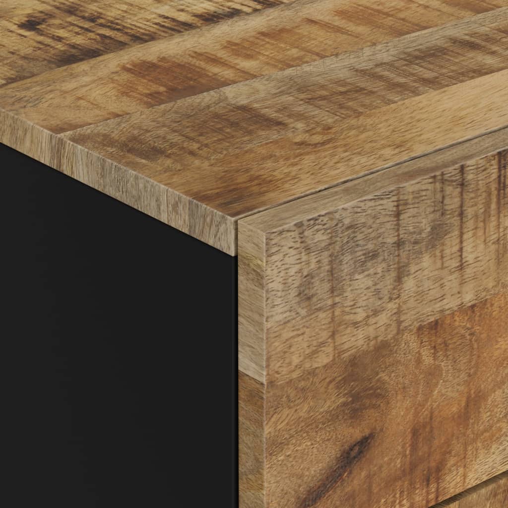 Comodino 50x33x60cm Legno Massello di Mango e Legno Multistrato - homemem39