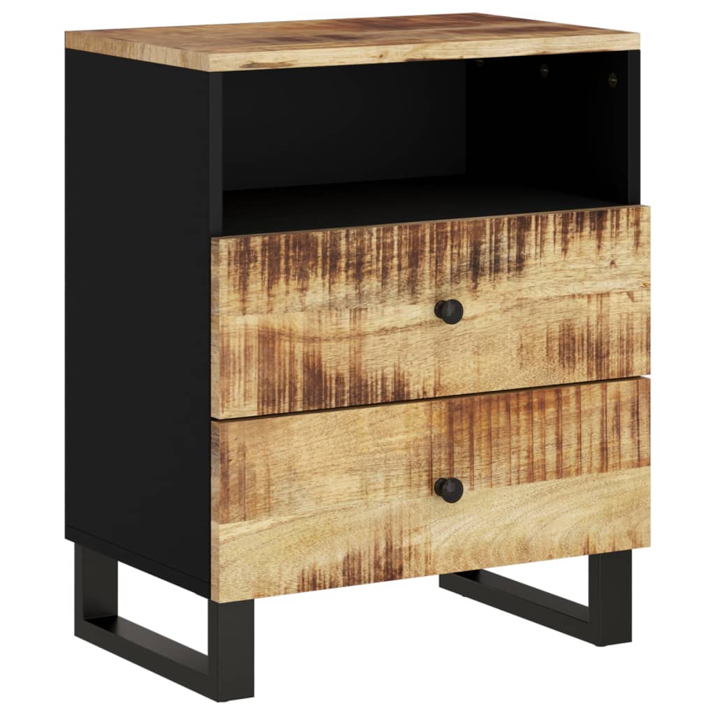 Comodino 50x33x62cm Legno Massello di Mango e Legno Multistrato | homemem39
