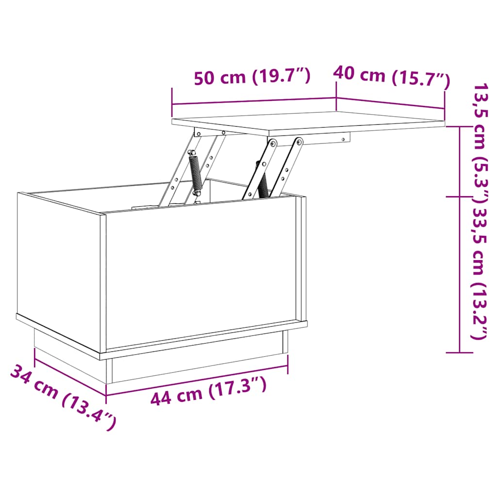 Tavolino da Salotto ambra 40x50x35 cm Legno Massello di Pino | homemem39