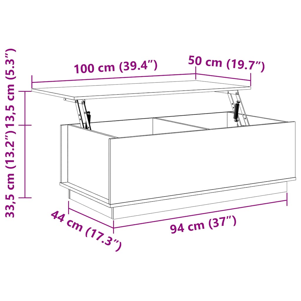 Tavolino da Salotto Bianco 100x50x35 cm Legno Massello di Pino | homemem39