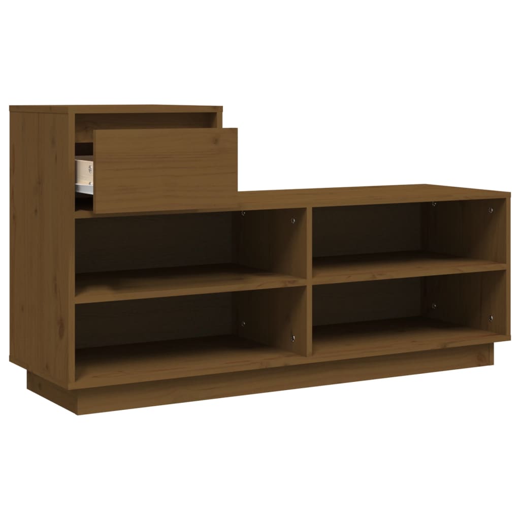 Scarpiera ambra 110x34x61 cm in Legno Massello di Pino - homemem39