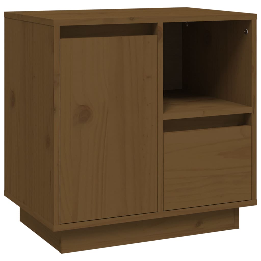 Comodino ambra 50x34x50 cm in Legno Massello di Pino - homemem39