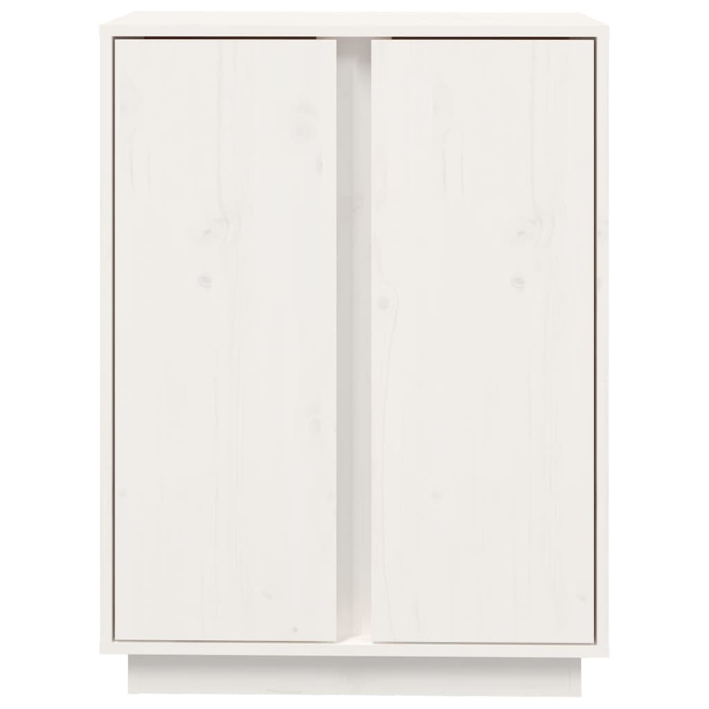 Credenza Bianca 60x35x80 cm in Legno Massello di Pino - homemem39